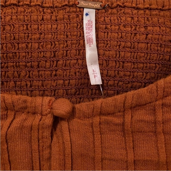FREE PEOPLE Orange Sleeveless Ruffled Blouse - Picture 8 of 9